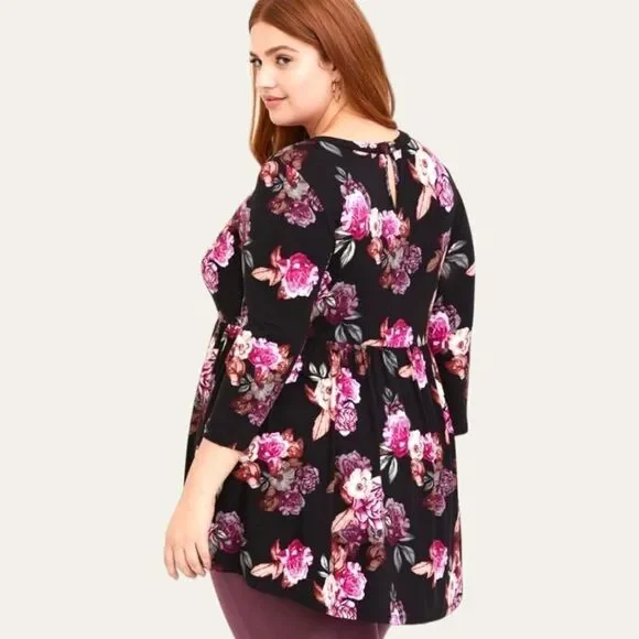 NEW TORRID SUPER SOChocker Lace- UP Babyโdoll Tee - Picture 14 of 16